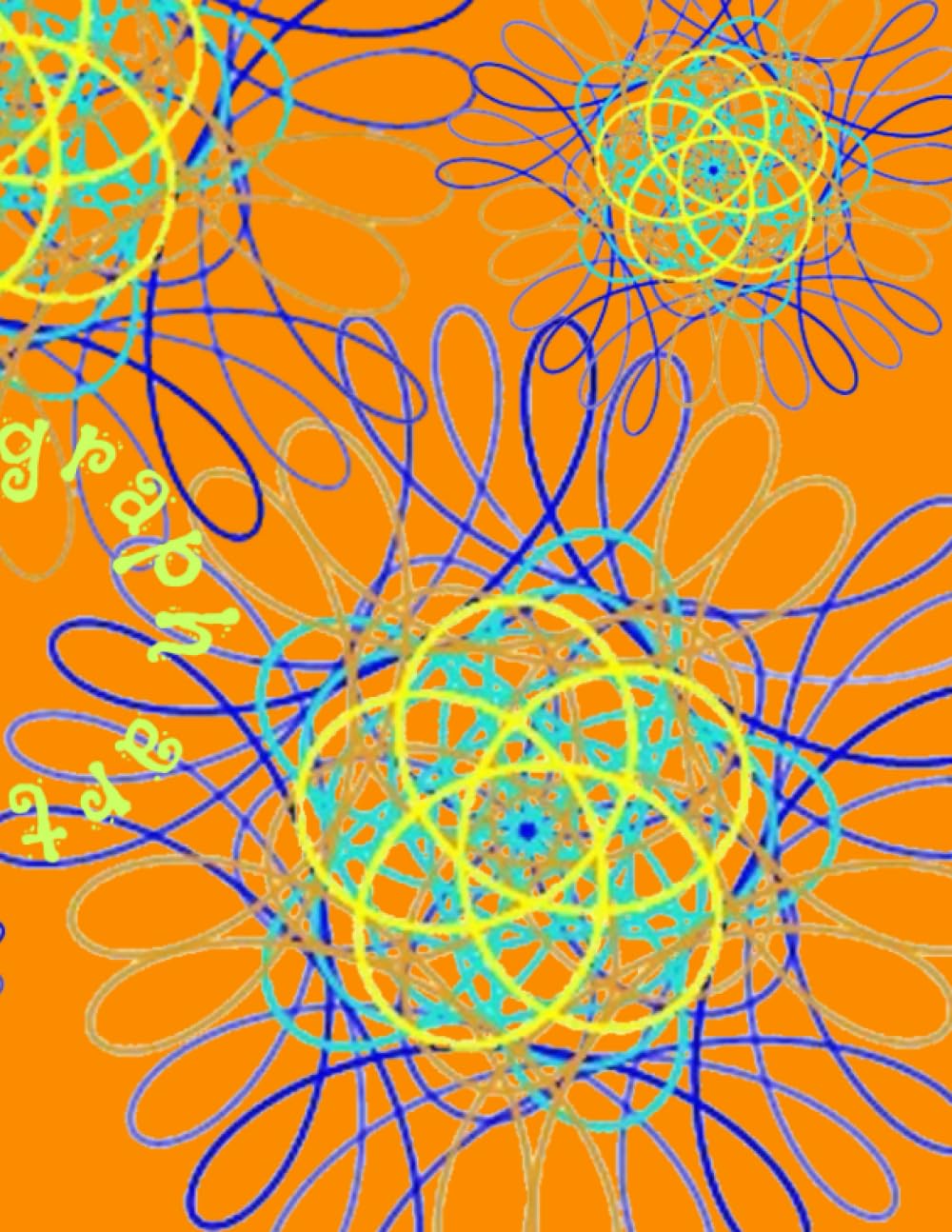 ֍ Spirograph - Art Drawing Sketch Pad Diary Journal Notebook ֍ (8.5 x 11) (120 Pages, Blank) ☺ Juicy Orange