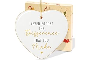 OASSIE Christmas Thank You Gifts for Women - Ceramic Christmas Ornaments 2025 for Tree Decorations - Appreciation Retirement Stocking Stuffers Gifts for Women Boss Coworker Teacher Nurse Friend