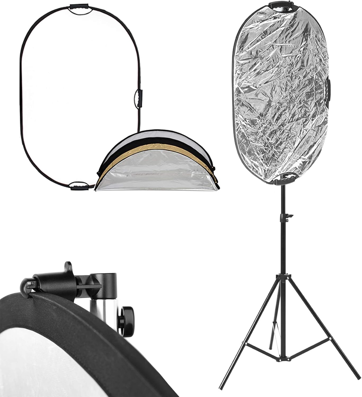 Selens 24x36inch Light Reflector Stand Kit for Photography, 5in1