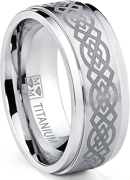 Ultimate Metals Co Bague De Mariage En Titane Avec Dessin Celtique Pour Homme 9mm Interieur Confort Amazon Fr Bijoux