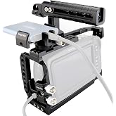 MagicRig BMPCC 4K &amp; 6K Camera Cage Full Cage Kit | with NATO Top Handle,T5/T7/T9 SSD Mount Bracket,Cable Clamp Lock,15mm Rod Clamp