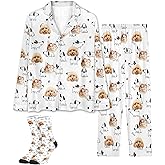 YDQHLQW Custom Pajamas with Multi Faces for Men Women, Personalized Sleepwear Matching Couples Pj Sets For Mom Dog