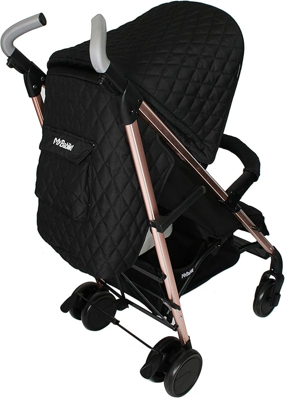 billie faiers mb51 rose gold black quilted stroller
