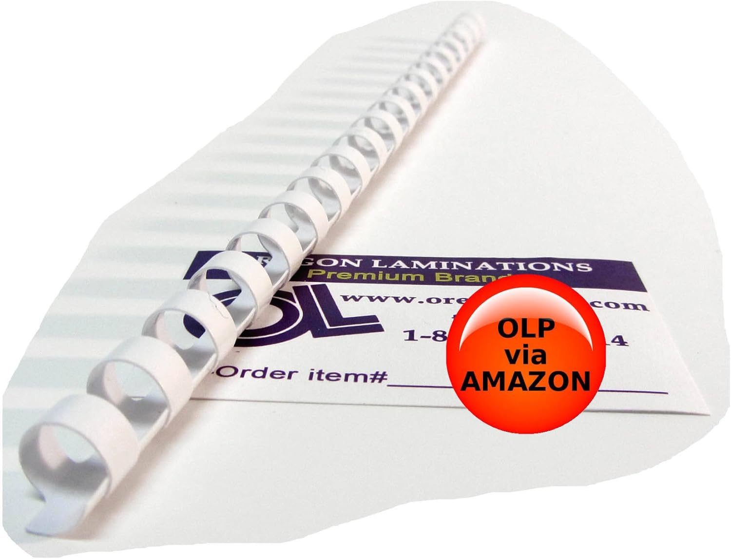 White Comb Binding Spines 1/4inch [pk of 1000] 6mm