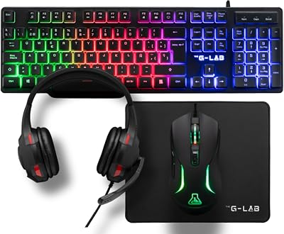 Combo Sulfur - Pack Gaming 4 en 1 Teclado Ratón Cascos QWERTY ES