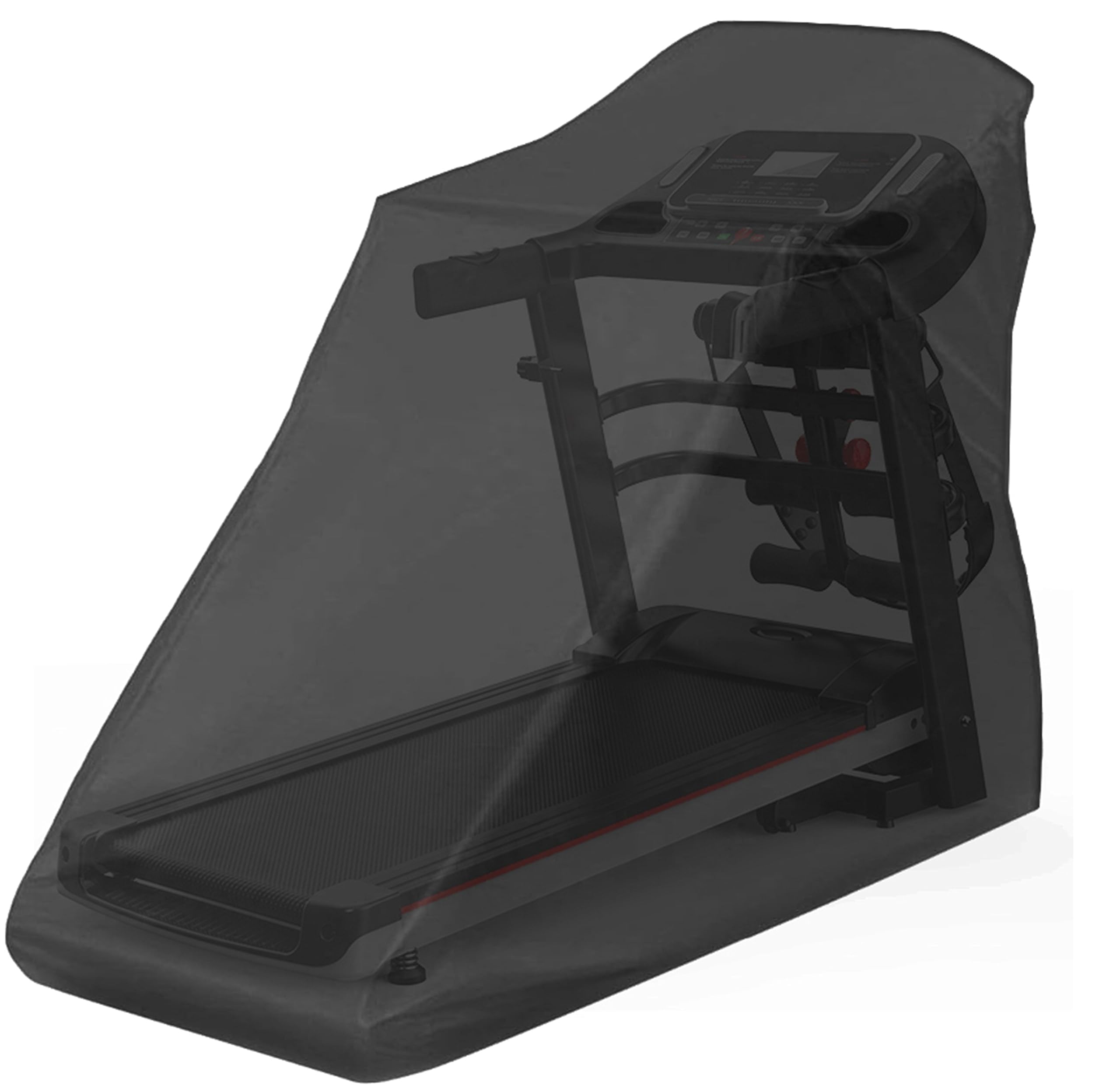 Azatemgo Treadmill Cover，Non-Folding Treadmill Cover，with Zipper and Drawstring，Anti-UV Tearproof Windproof Water Resistant，Suitable for Indoor or Outdoor- 200x95x150cm (Black)
