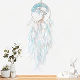 Donko Handmade White & Cyan Dream Catcher Tree of Life Wall Decor view 4