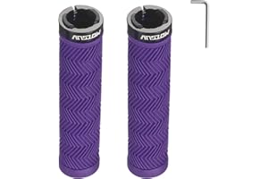 Bike Grips, Single Lock on Bicycle Handlebar Grips, for BMX, Mountain, MTB, Beach Cruiser, Scooter, Folding Bike, Anti-Slip &