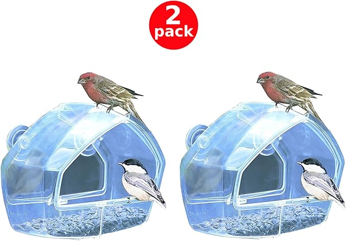 Amazon Com Birdscapes Clear Window Feeder 348 2 Pack Garden