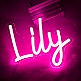 ATTNEON Neon Sign for Wall Decor, LED Lily Name