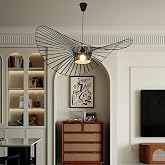 Ovyiech Modern Black Woven Chandelier, 47.2