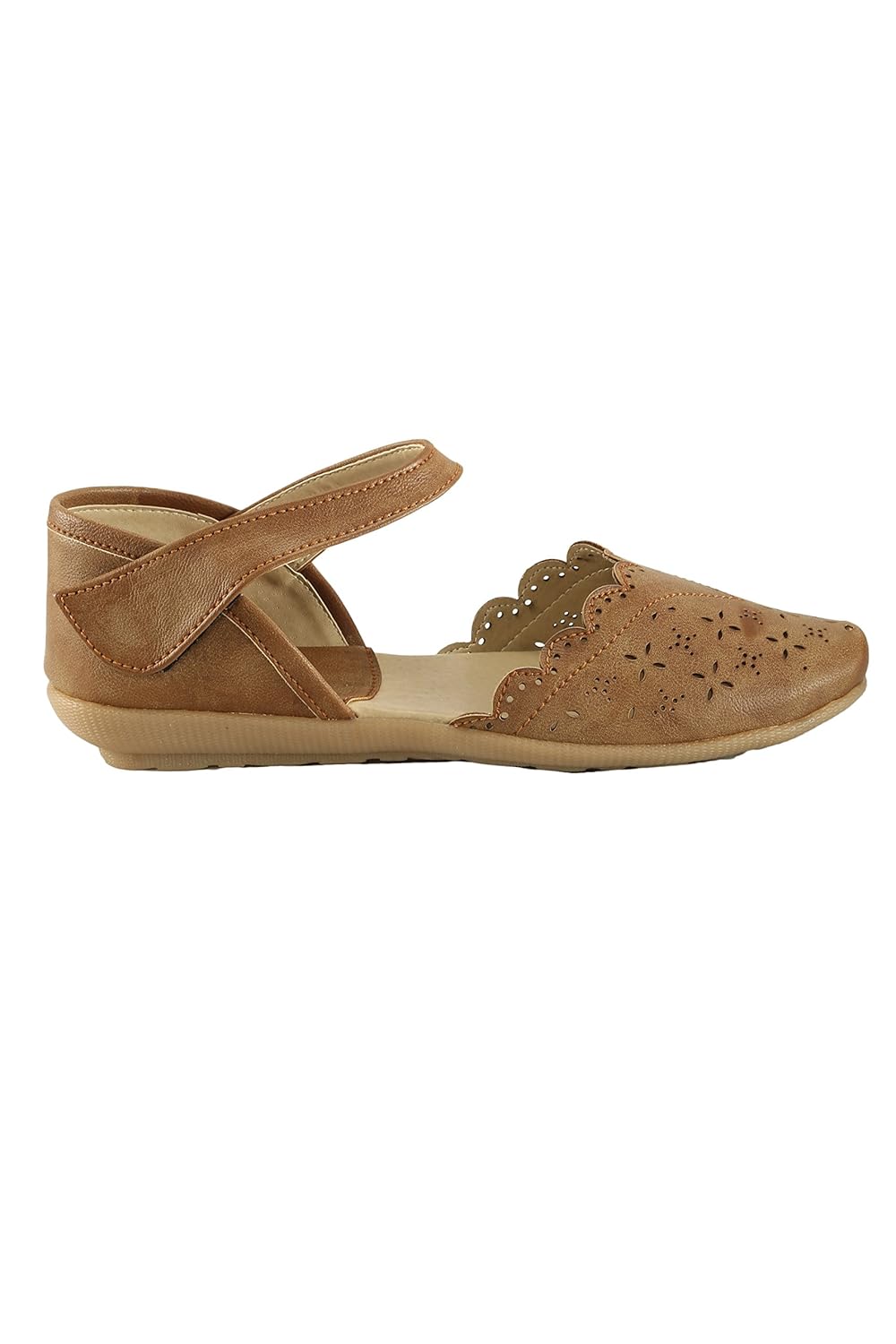meriggiare women brown synthetic flats