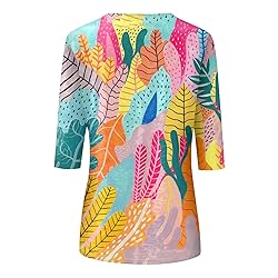 Older Womens Tops and Blouses 3/4 Sleeve hot Pink
