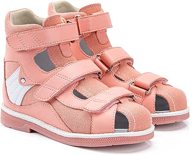 Zapatos ortopédicos para niños con plantillas de corrección de pie plano  verano alta superior rosa sandalias niños primeros zapatos para caminar :  Todo lo demás - Amazon.com