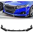 Rolling Gears Front Lip Spoiler Compatible with 2021-2022 Honda Accord 10th Gen Front Bumper Lip Spoiler, Gloss Black 3-Piece Luxury Design Body Kit