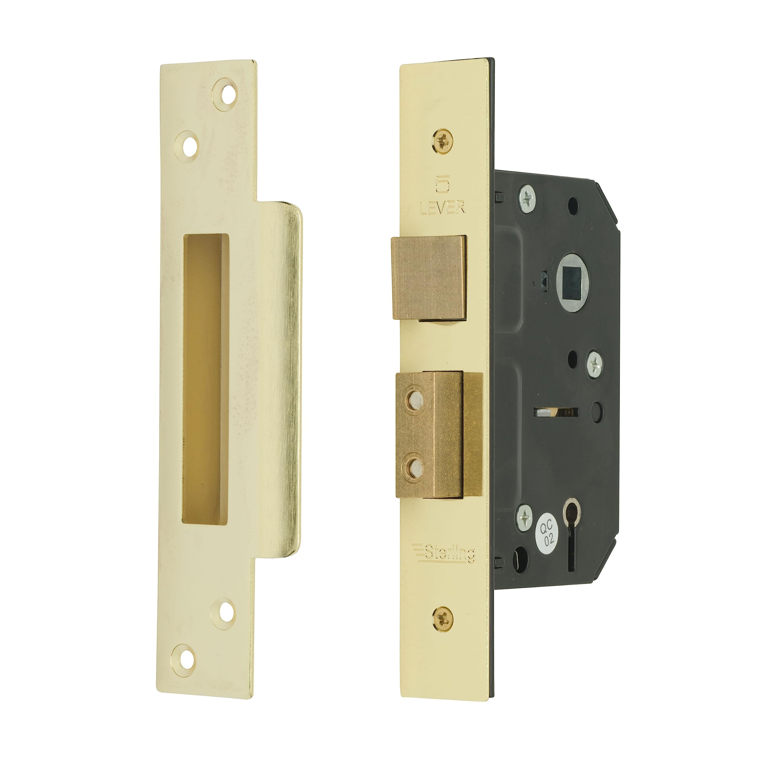 Sterling MLS525 2.5-Inch/65mm 5-Lever Sashlock - Brass