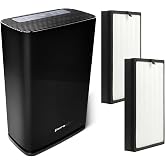 PuroAir 400 HEPA Air Purifier + Air Filter Bundle (2 Replacement Filters) | Large Room Air Purifiers CarbonTech Air Filter for Home, Smoke, Odor, Allergies is 500X Stronger, Auto Air Sensor, Sleep Mode