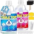 Shabebe Table Top Epoxy Resin 1 Gallon, Super Gloss & Crystal Clear Epoxy Resin Kit with UV Resistant & Self Leveling, Non Toxic Food Safe for River Tables, Live Edge Tables, Bar Tops, Countertops 1:1