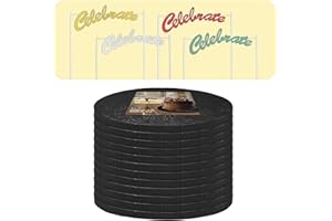 GoldenBakeryFamily 12 Inch Cake Drums,Black Cake Boards 12 Inch Round(12-Pack),1/2 Inch Thick Cake Boards with Banner Cake Topper,Sturdy,Greaseproof for Birthday Wedding Multi-Tiered Cake