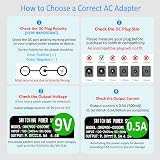 Security-01 DC 9V 0.5A Power Supply 5.5 x 2.1mm Center Positive view 3