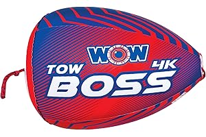 Wow Sports - Tow Rope for Deck Tube - Works for Boating, Skiing, & Wakeboarding - 4K Tow Boss Bobber - Inflatable Buoy