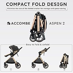 Accombe 2 in 1 Baby Stroller, Convertible Bassinet
