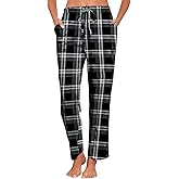 iChunhua Women's Comfy Casual Pajama Pants Pj Bottom with Pockets Stretch Plaid Sleepwear