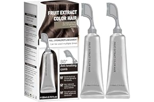 Fruit Essence Hair Dyeing Comb, Fruit Hair Dye Cream for Grey Hairs Coverage - Natural, Plant-Based Extract Hairs Dye Essence