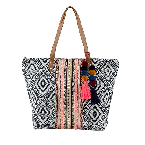 VASA Womens Women Tote Bag, Leather Top Handle Satchel Handbag Shoulder Bag for Ladies Girls - (Black-Colour)