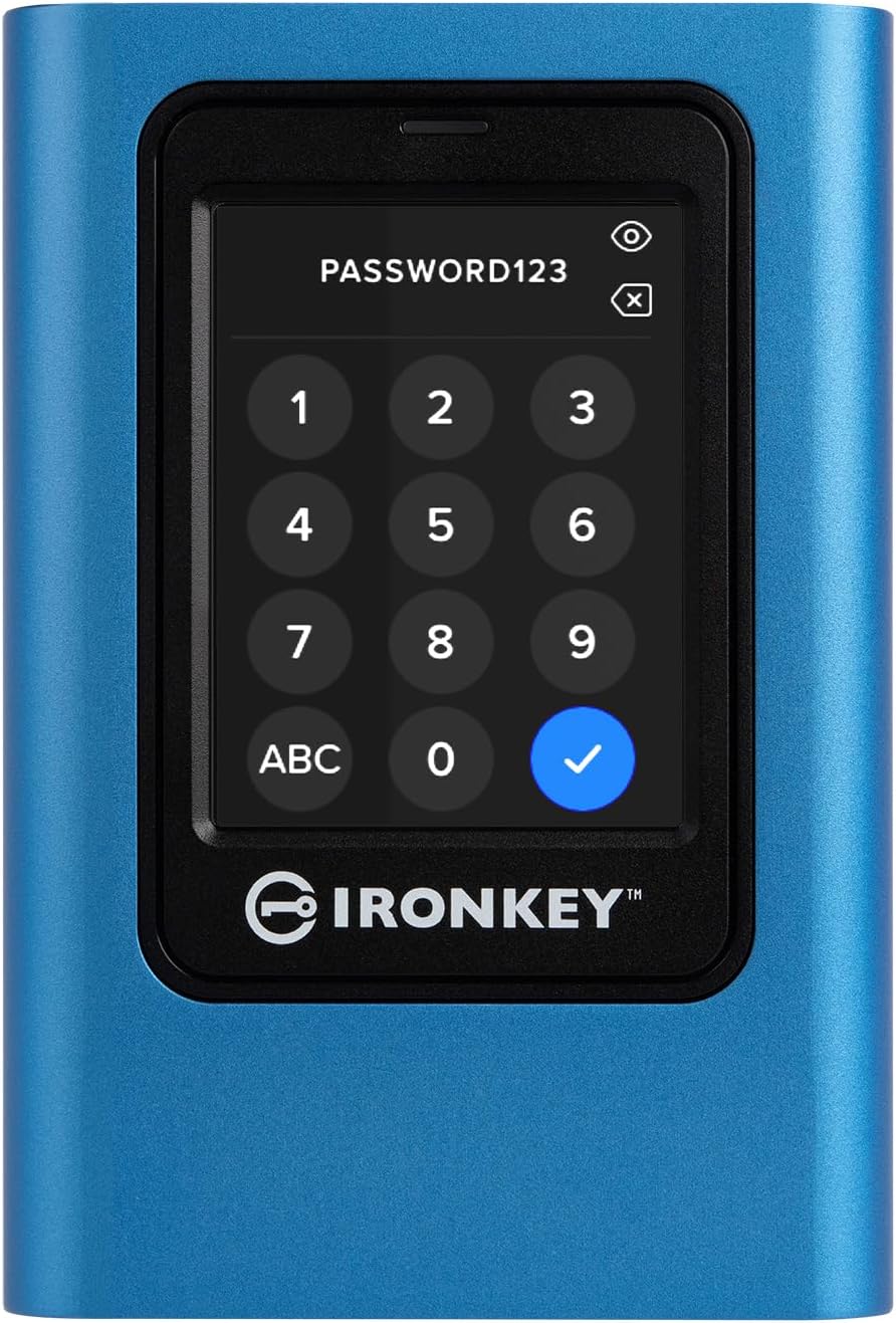 Kingston IronKey Vault Privacy 80 960GB Encrypted SSD FIPS 197 Touchscreen