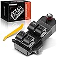 A-Premium Front Driver Side Master Power Window Switch - Compatible with Honda Civic 2001-2005 (4-Door Sedan), Honda CR-V CRV 2002-2006 - Replaces Part# 35750-S5A-305ZA, 35750-S9A-305, Front Left LH