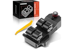 A-Premium Front Driver Side Master Power Window Switch - Compatible with Honda Civic 2001-2005 (4-Door Sedan), Honda CR-V CRV