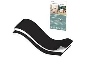 Azobur Waterproof Self-Adhesive Canvas Repair Tape,2 Pieces 4×30 Inches (Black)