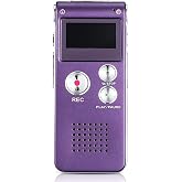 Tellegloww Ghost Hunting Equipment Paranormal Equipment for Ghost Hunting Digital EVP Voice Activated Recorder Rechargeable Recorder Device with Microphone, 8GB(Purple)