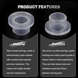 uxcell 24pcs Flanged Sleeve Bearings Plastic