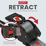 TENSYS Auto Retract Ratchet Straps Heavy Duty 300kg 2 Pack 3m 2.5mm Grey view 3
