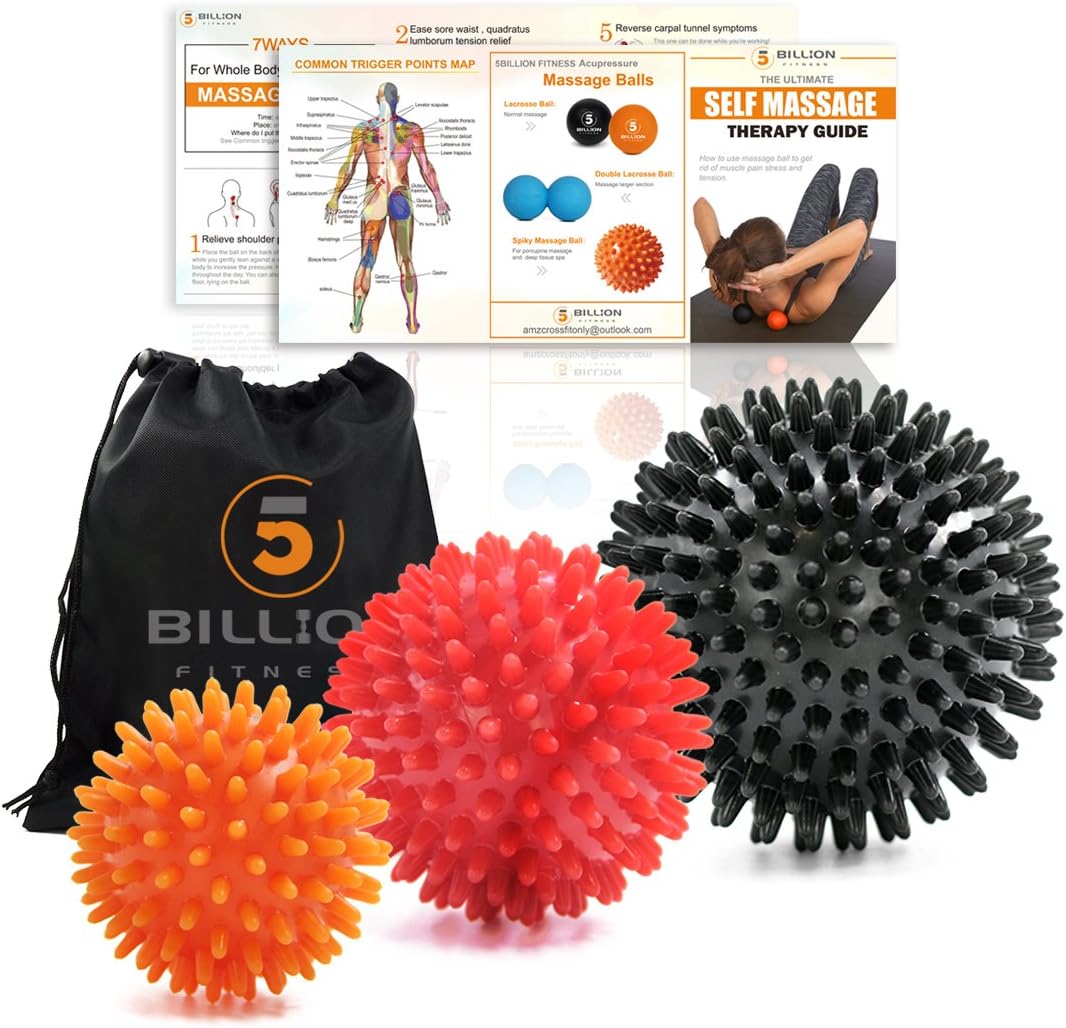 5BILLION Masaje Bolas Spiky Massage Ball - Bola de Lacross & Bola ...
