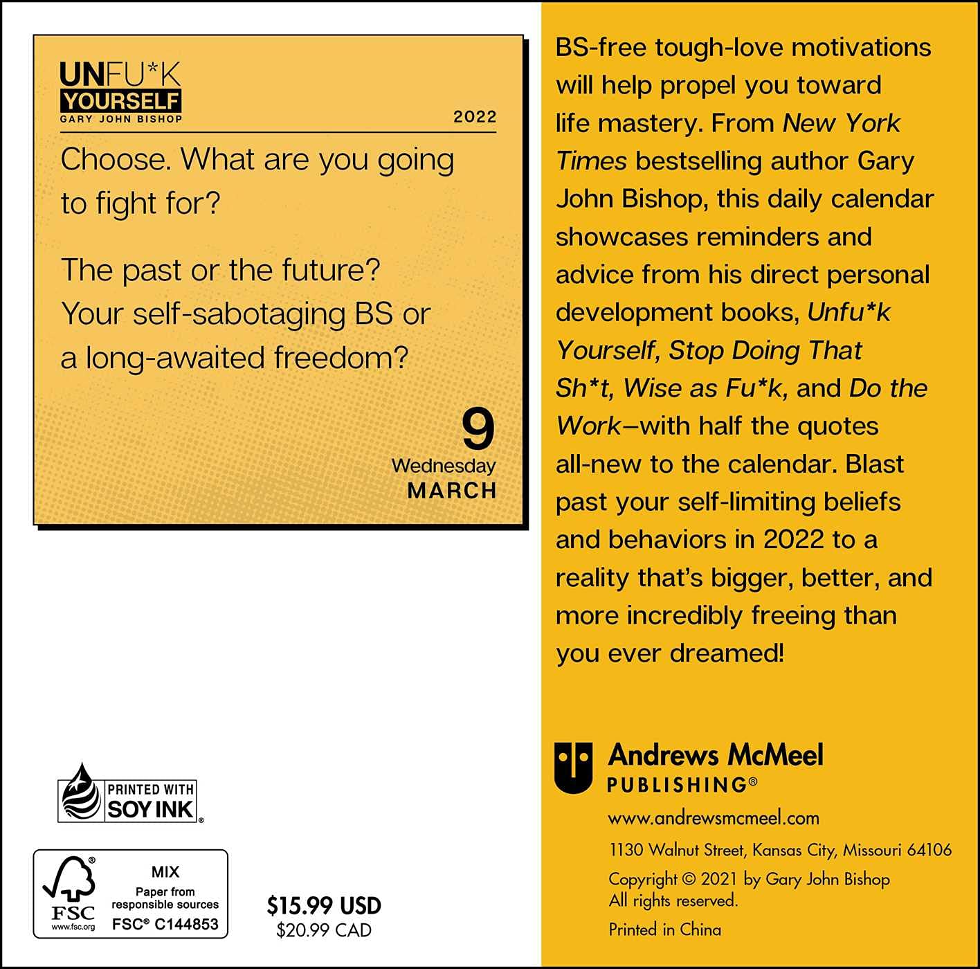 Unf Fall 2022 Calendar Unfu*K Yourself 2022 Day-To-Day Calendar: Get Out Of Your Head And Into  Your Life: Bishop, Gary John: 9781524864002: Books - Amazon.ca