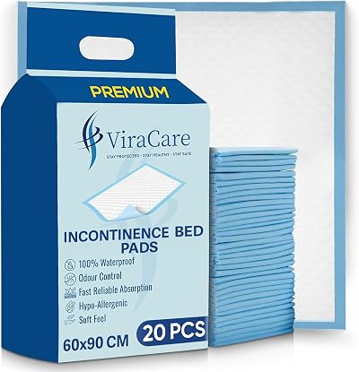 ViraCare 20x Premium Incontinence Bed Pads 60x90 cm Disposable Bed Mats