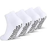 Raigoo Grip Non Slip Socks For Kids(4-16 Years Old), Cushioned Sport Athletic Slipper Hospital Socks For Youth Boys & Girls