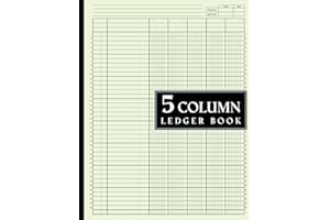 5 Column Ledger Book: Large Accounting Ledger for Bookkeeping / Columnar Pad 5 Columns for Personel Use and Small Business, 8.5 x 11 inches.