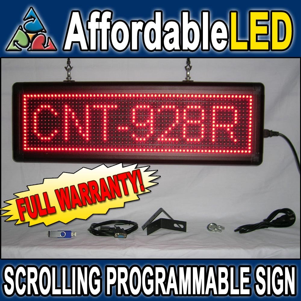 Programmable Scrolling LED Sign Indoor Display 9 inch