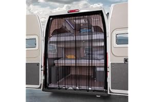 XCBYT Van Bug Screen Car Window Bug Screens for Camping with Magnetic Closure Van Life Essentials Universal Fit RAM Promaster and Transit High Roof Rear Doors (X-Large)