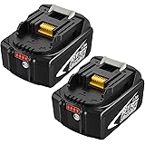Ibanti 2Packs 6.0Ah Replacement Battery BL1860B Compatible with Makita 18V Li-ion Battery BL1815 BL1830 BL1835 BL1840 BL1850