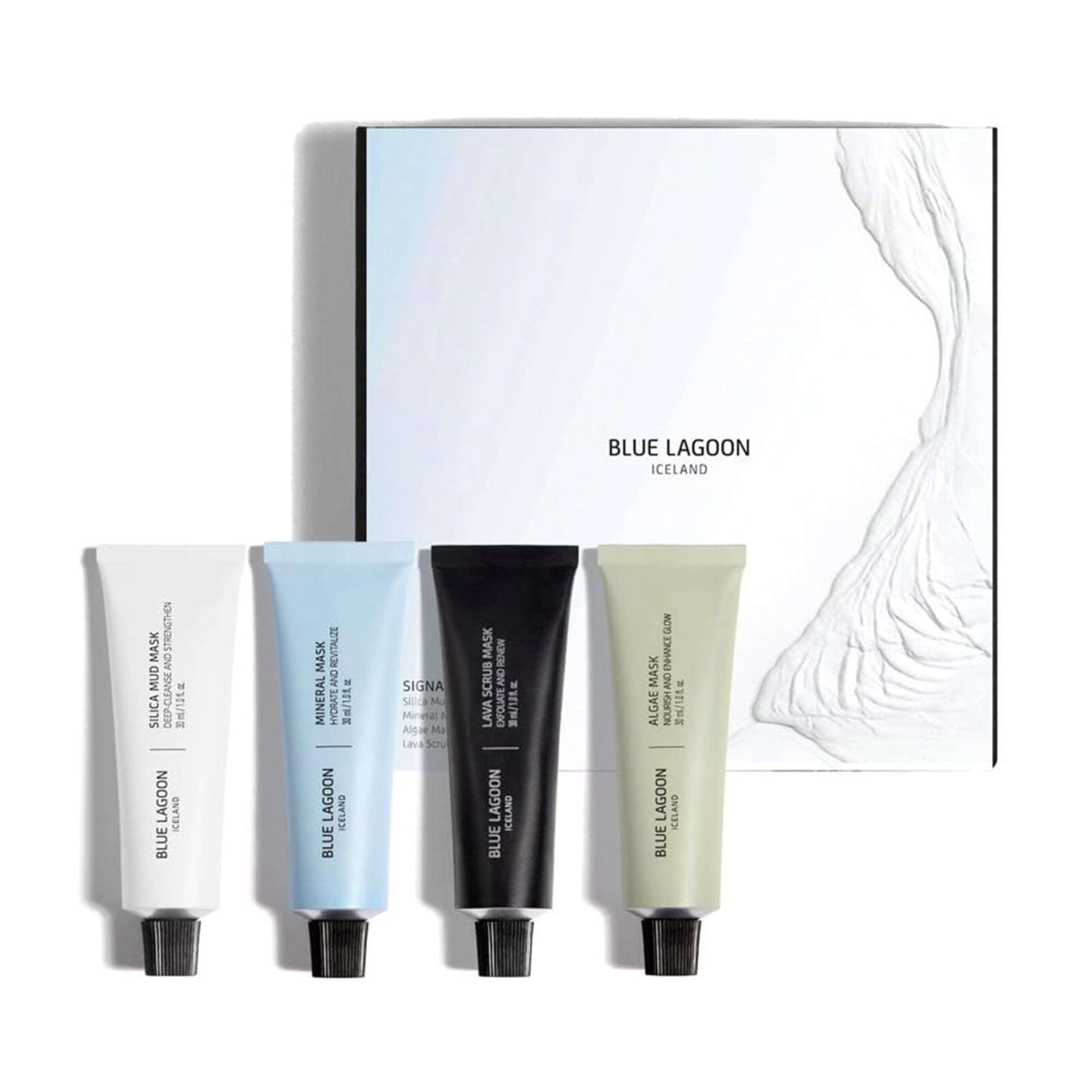 Blue Lagoon Skin Science - Signature Masks Travel Set | Sustainable, Bioactive Luxury Skincare (4-Piece Set, 1 oz | 30 ml Each)
