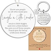 Friend Ornament Gift, Friendship Christmas Ornament, Motivational Keychain, Pocket Hug Card, Gifts for Best Friend, Coworker, Sister, Coworker Bestie, Friendship Gifts for Men, Women HH675
