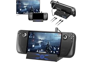 SIKROFEGEN Steam Deck Docking Station,HDMI 2.0 4K@60HZ Steam Deck Dock with 4 USB-A 3.0 Port,Support PD 3.0 Full Speed Charging for Valve Steam Deck