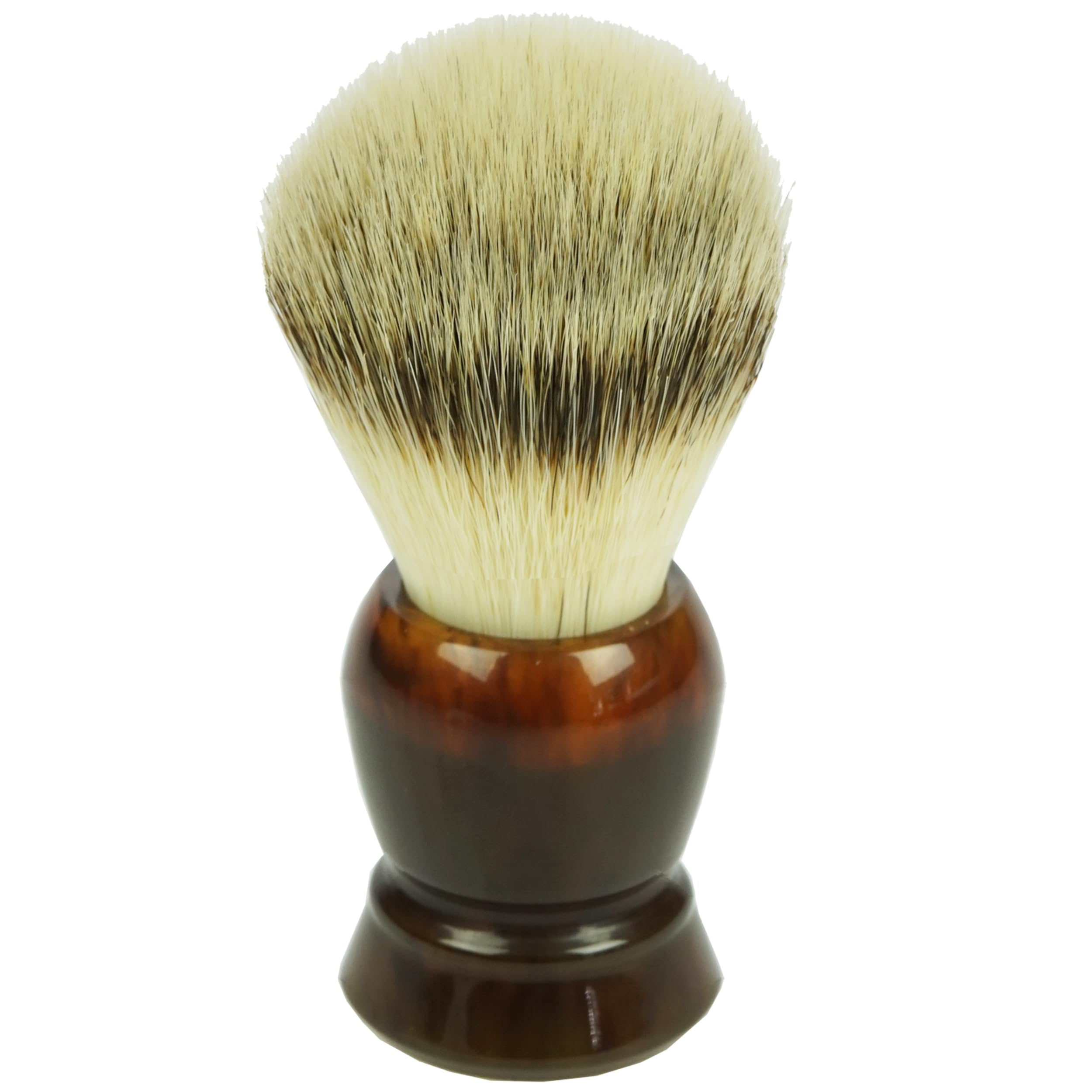 Fantasia Synthetic Hair Shaving Brush, Plastic Handle Havana, H 10.5 cm