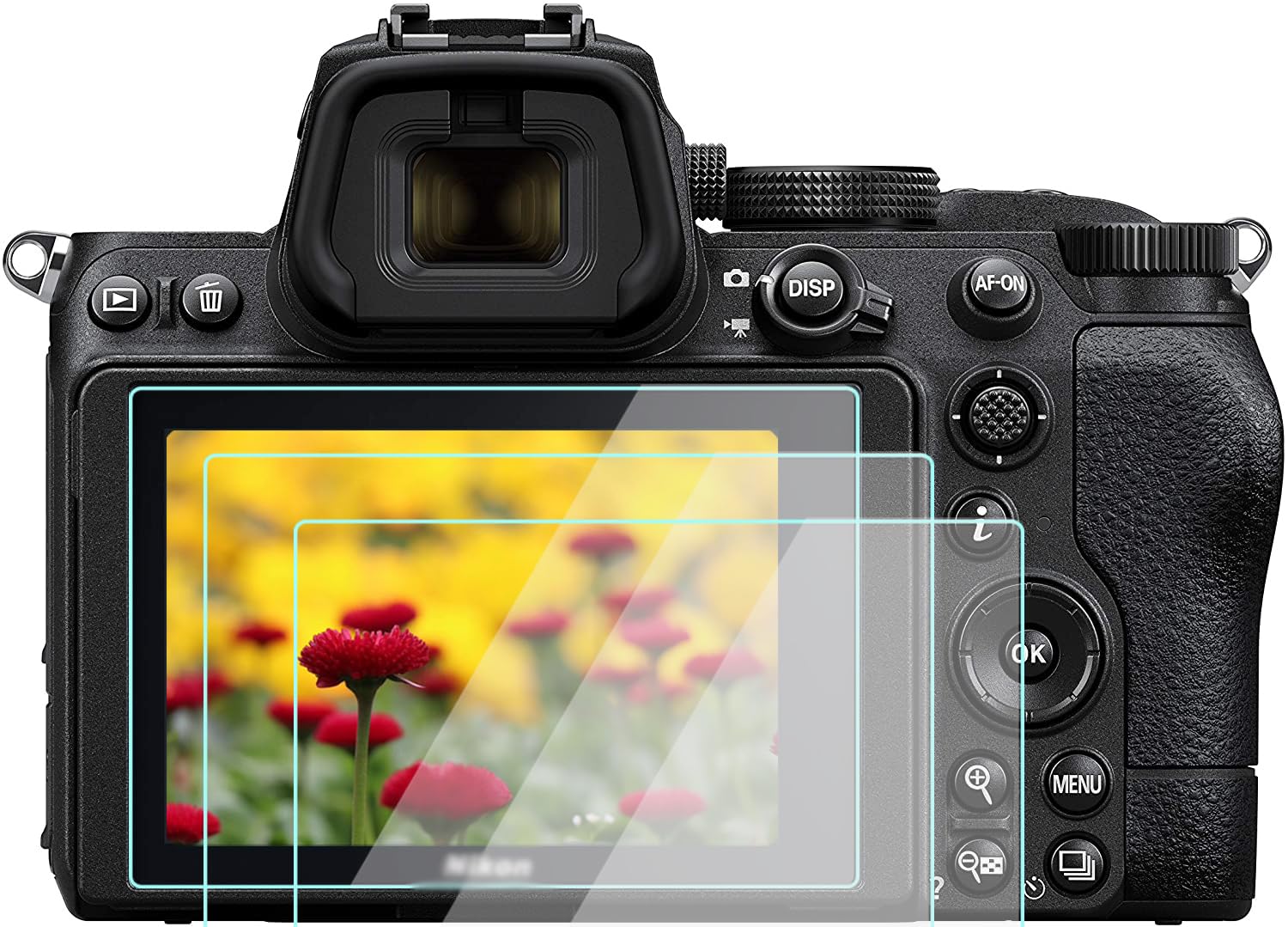 Z50ii Screen Protector for Nikon Z50ii Z5 Z6 Z6II Z7 Z7II Z8 Z9 Camera, Anti-Scrach Anti-Bubble Anti-Dust 9H Tempered Glass (3 Pack)