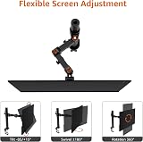 Amazon Basics Single Monitor Stand Height Adjustable Arm Mount Steel Black view 2